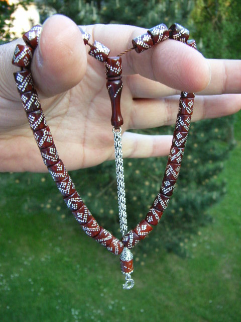 100 % OLD KOKA PRAYER BEADS GEBETSKETTE TESBIH KETTE CHRIST BUDA MALA MEDITATIO