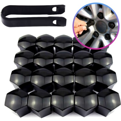 20-Pack 17mm Hex Wheel Nut Caps – Black Protective Covers For Rims, MDKAUTOPART
