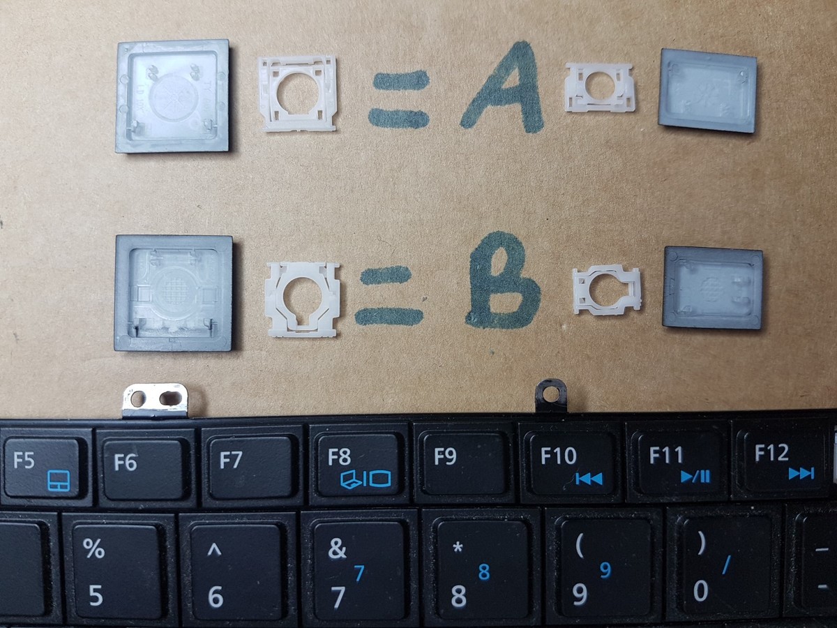 Used Replacement Backlit Keys For Dell Latitude E7240, E7440 & Other Models - READ DESCRIPTION