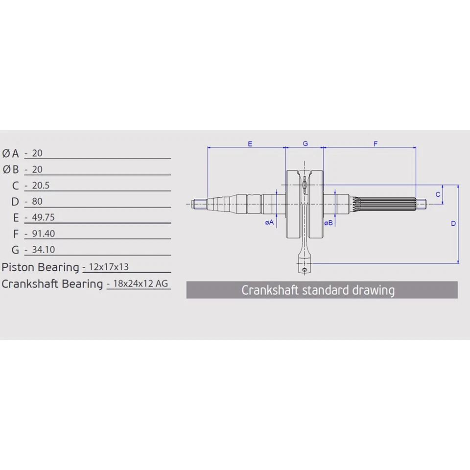 Cigüeñal Kymco Fever Zx 50 2003>2004 ATHENA - Imagen 2 de 2