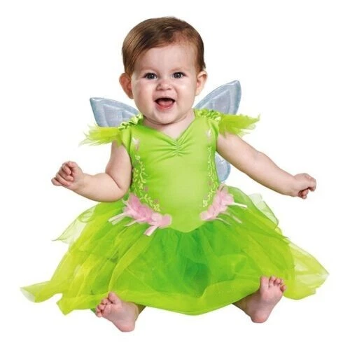 Disney Tinkerbell 2 Piece Costume Infant Size 6 to 12 Months Halloween Dress Up