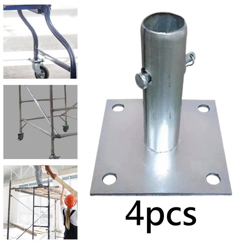 4 Pieces Scaffold Base Plates 12x12cm Simple Installation for Scaffolding - Picture 2 of 5