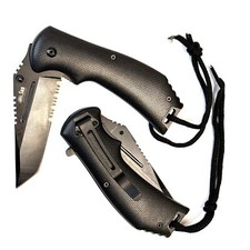 8" All Black Tactical Spring Assisted Style EDC Folding Pocket Knife Gift Tools