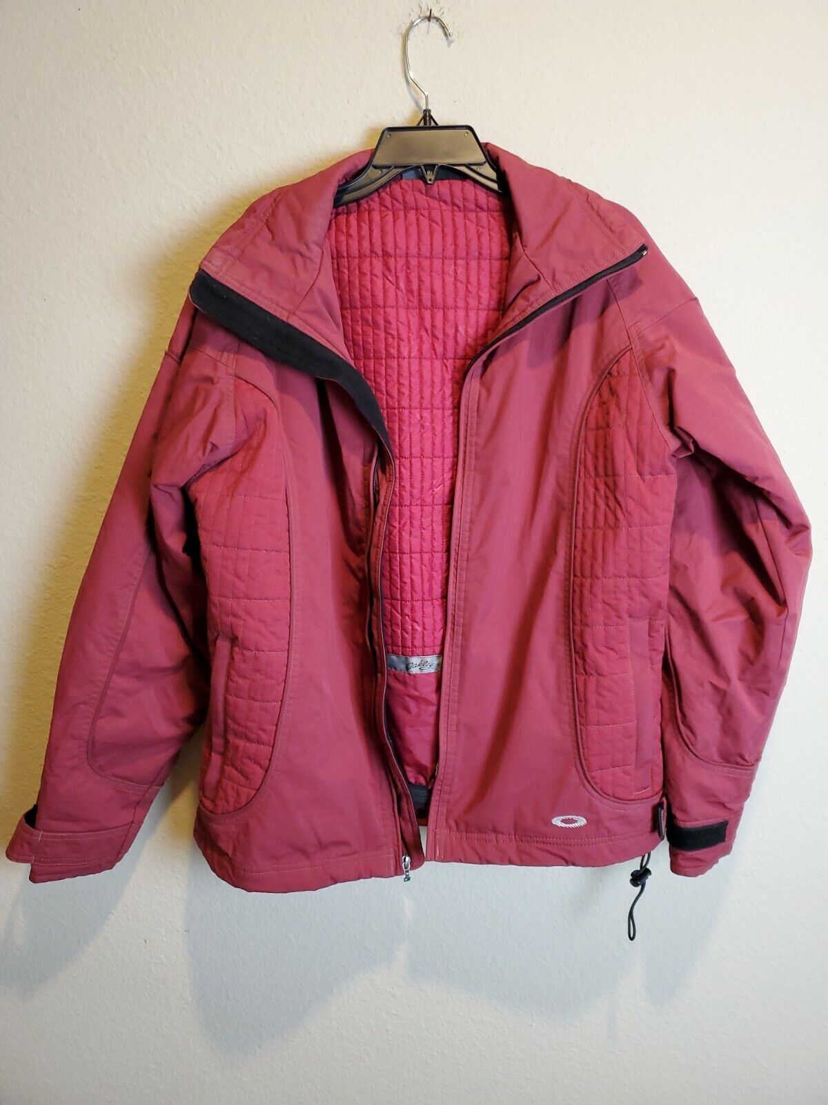 Oakley Cranberry Software Quilted Jacket Womens X Large Many Pockets Hiking  | eBay