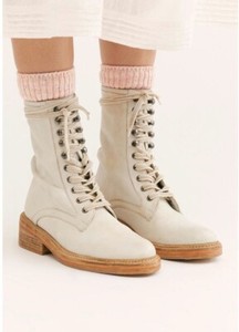off white lace up boots
