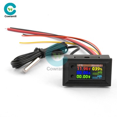 DC4-30V 10/50/100A Digital Power Energy Meter Voltmeter Ammeter Watt Kwh temp