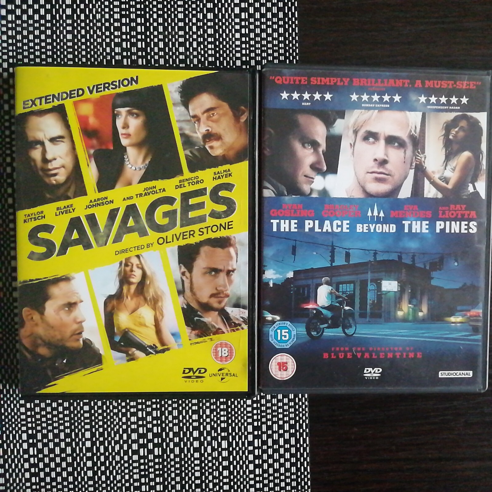 Savages DVD,2013 Kitsch,Stone/The Place Beyond the Pines DVD,2013 Gosling,Cianfr