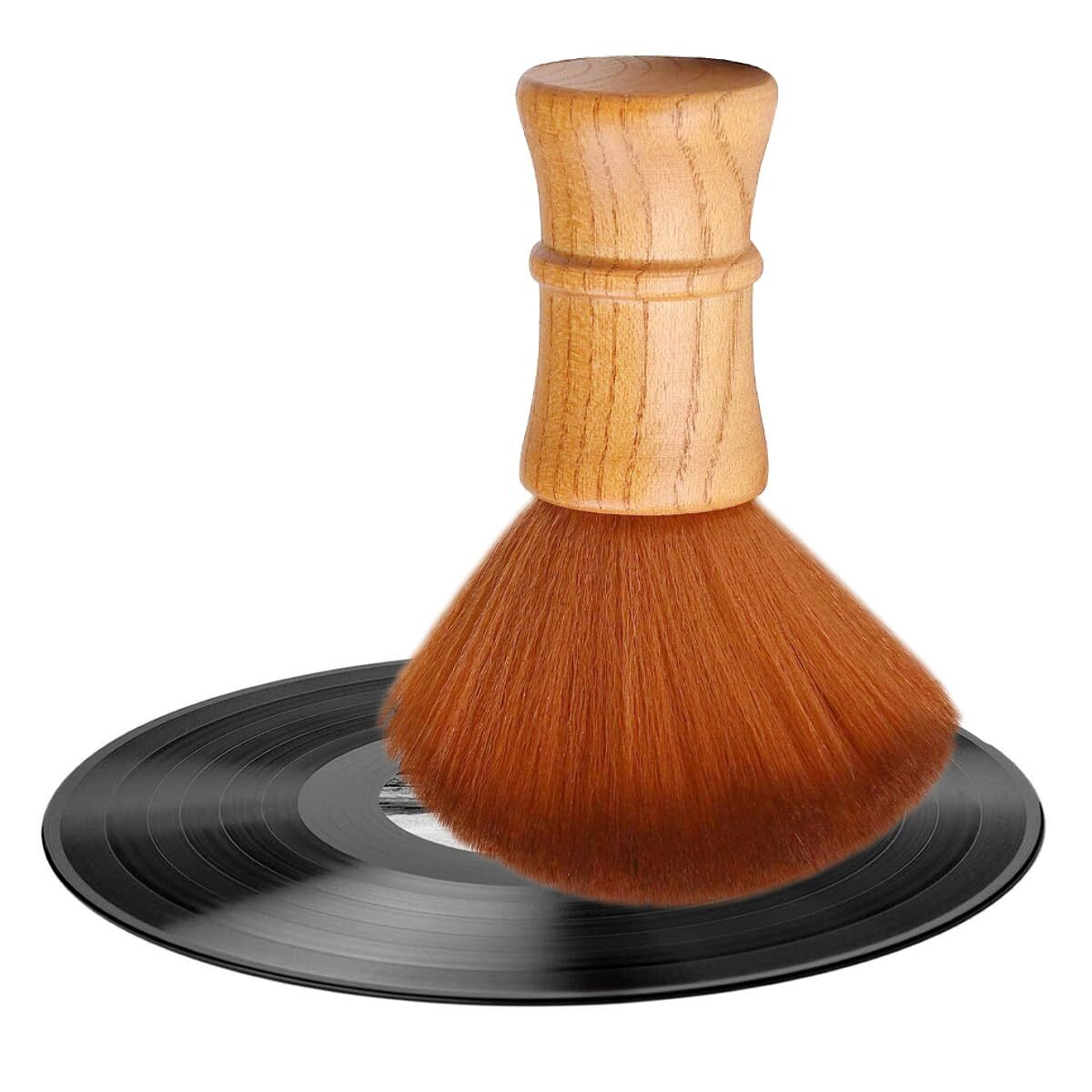 Fine Fiber Anti-Static Wooden Vinyl Record Cleaner Brush-image