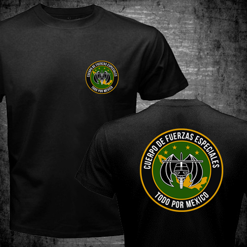 T-Shirt Mexico GAFEs Fuerzas Especiales Special Force Ops Armee Militär schwarz - Bild 4 von 7