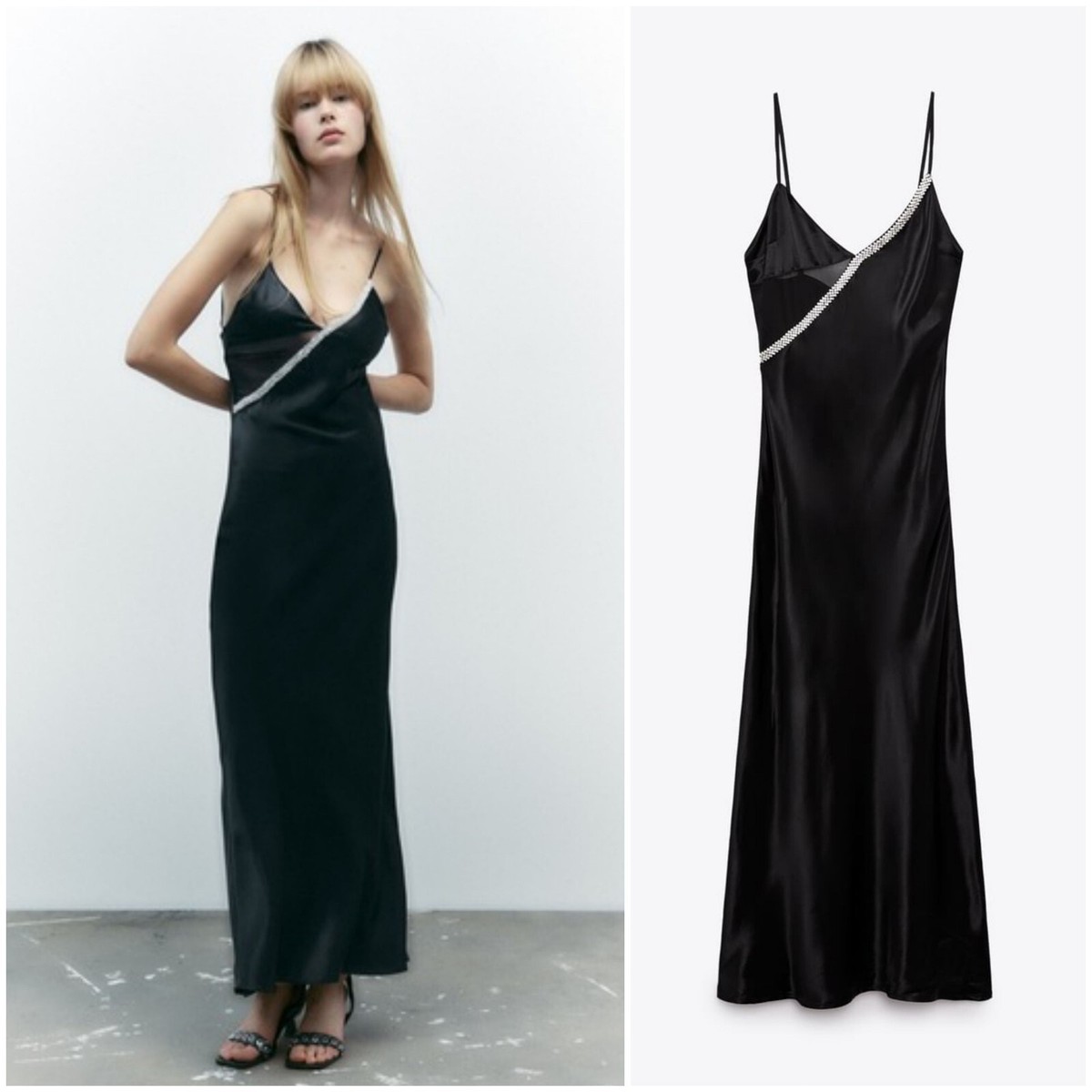 Robe Slip Zara En Soie - Rouge, Modèle 2634 605, Taille XS, Neuf Avec étiquettes