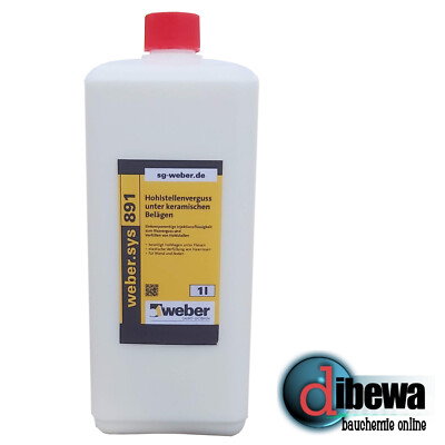 1 Liter weber.sys 891 Hohlraumverguß Rissverguss Hohlstellenverguss Schlämme 