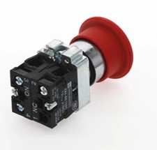 415V 10A Emergency Stop Push Button Twist Release Mushroom 1 NC NO Contact Metal