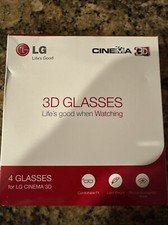 Genuine LG 3D Glasses 4 Pack For LG Cinema 3D AG-F310 New Open Box