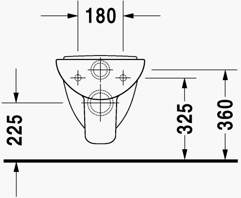 Duravit D-Code Wand Tiefspül WC mit WC Sitz m. Absenkautomatik, weiß - Bild 3 von 3