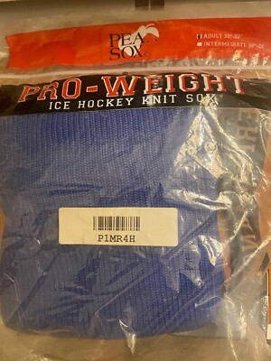 Pear Sox Premium Performance Pro Weight Knit Hockey Socks Adult 30'' 32'' Blue