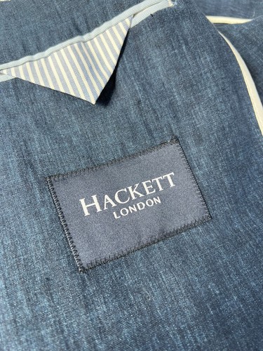 Stunning Hackett Classic Denim 100% Linen Summer Jacket Blazer RRP £550 - Picture 11 of 12