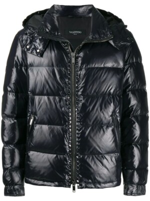 Black Valentino Padded Rockstud Coat UK