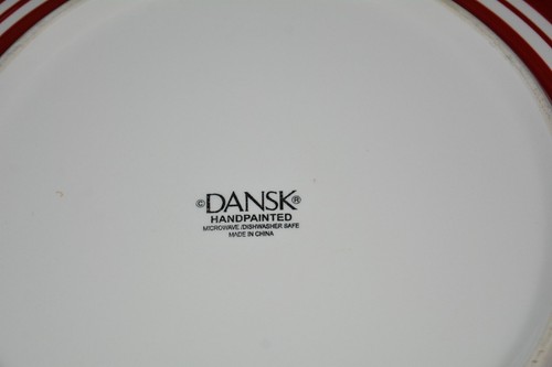 VTG DANSK Handpainted Stoneware Dinner Plates (6) Marischino Cherry Red - Picture 7 of 10