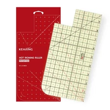 Kearing HR1005 Hot Hem Ruler 5x10" Heat Resistant Non-Slip Ironing Sewing Tool