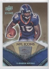 2008 Upper Deck Icons NFL Icons Rainbow Gold 25/99 Brandon Marshall #NFL3 0d9