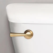 Korky Universal Toilet Flush Handle Simple Style Solid Decorative Brushed Gold