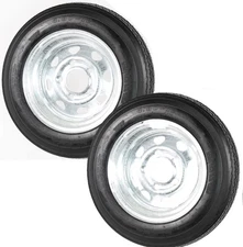 eCustomrim 2-Pk Trailer Tire Rim 4.80-12 12 in. LRC 5 Lug Galvanized Spoke Wheel