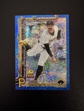 2025 Topps Chrome Holiday- Paul Skenes #HC70 Blue Refractor 056/199