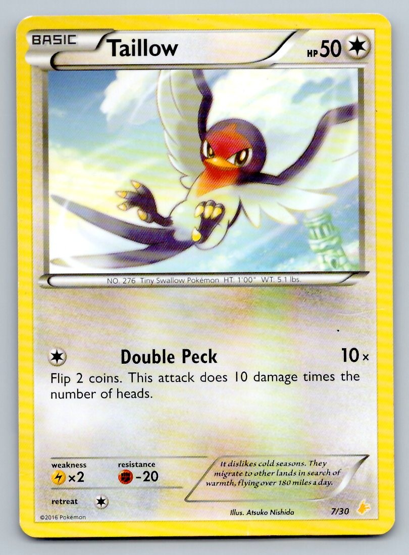 Pokemon Taillow XY Trainer Kit: Pikachu Libre & Suicune PR 7/30 LP