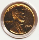 Rare Old Antique 1939 US Lincoln 24k Gold Plated Cent Penny Collection Coin USA