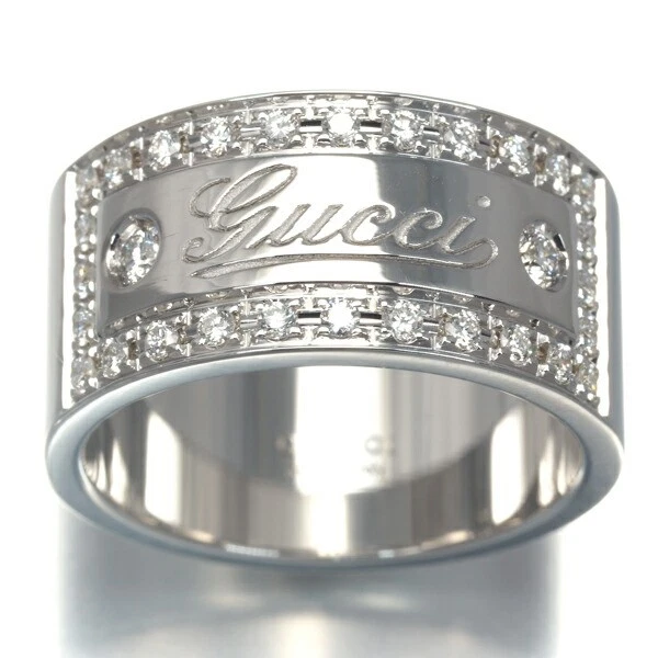 Bague Gucci diamant K18WG US5,75 or blanc 9,3 mm occasion