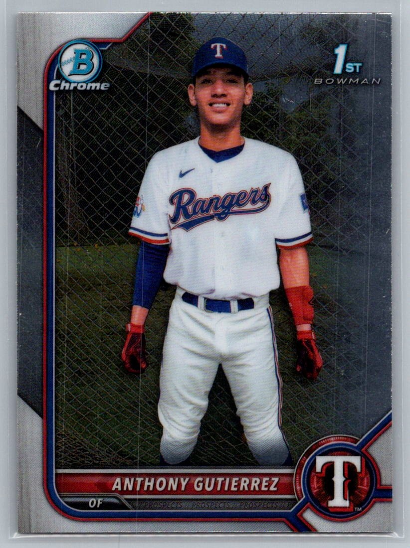 2022 Bowman Chrome Anthony Gutierrez #BCP-160 Texas Rangers