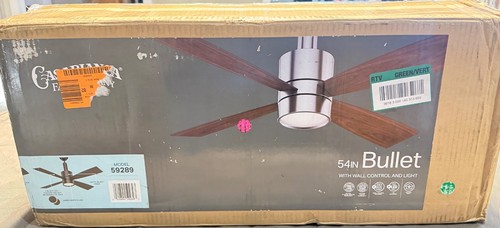 Casablanca Bullet 54" Modern Ceiling Fan - Matte Black, LED, Wall Control, 59289 - Picture 2 of 11