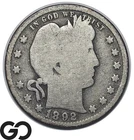 1892-S Barber Quarter, Scarce Find, Better Date
