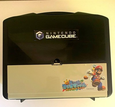 Nintendo GameCube Koffer aus Kunststoff schwarz/grau, Mario /RARITÄT /Original 