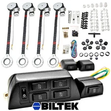 CAR TRUCK 4 DOOR WINDOW AUTOMATIC ELECTRIC POWER CONVERSION KIT WITH 7 SWITCHES