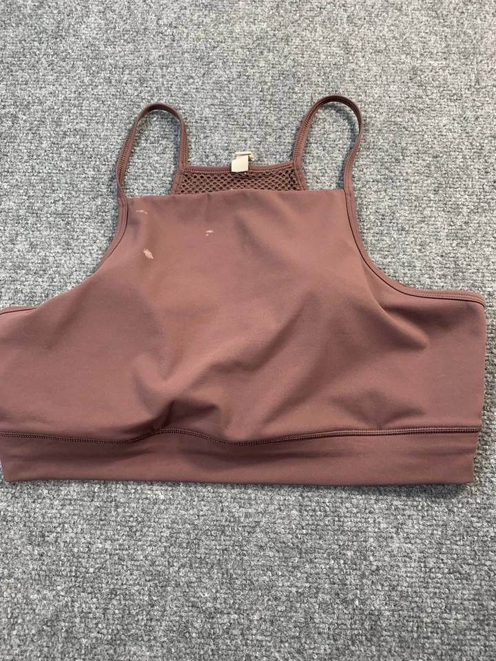 Sujetador deportivo Vuori para mujer grande púrpura correa ciruela malla activa Foto 2 de 4