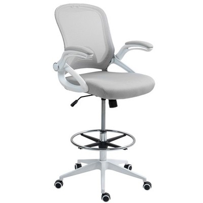 Zeichen Bürostuhl hellgrau Netzstoff Schwamm Stahl Nylon 64x60x106-126cm