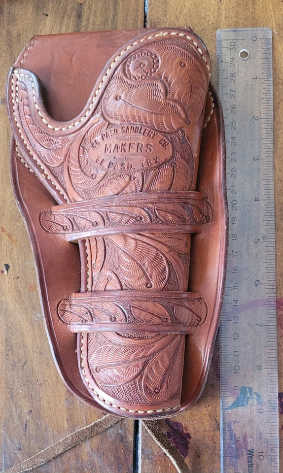 el paso saddlery Co. Funda de cuero marrón estampada Foto 4 de 4