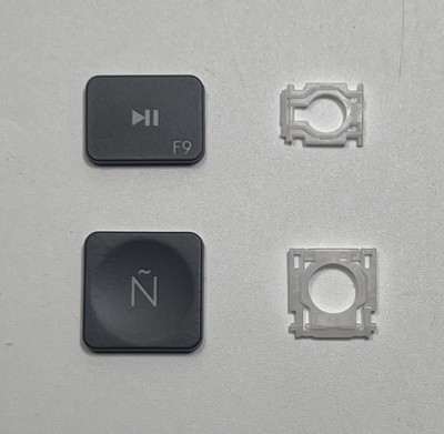 Logitech MX SPANISH GRAPHITE SINGLE REPLACEMENT KEYBOARD KEYCAPS KEYS (YR0073)