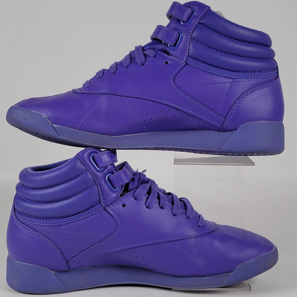  Top alto Reebok de cuero púrpura para mujer talla 8,5 EE. UU. / 39 UE Foto 4 de 4