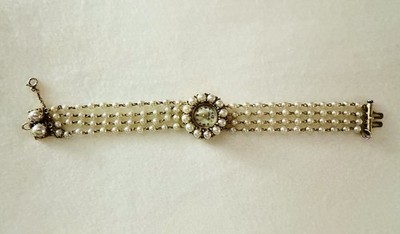 Vintage Rare Lucien Piccard Women s 14k Gold And Pearl Watch