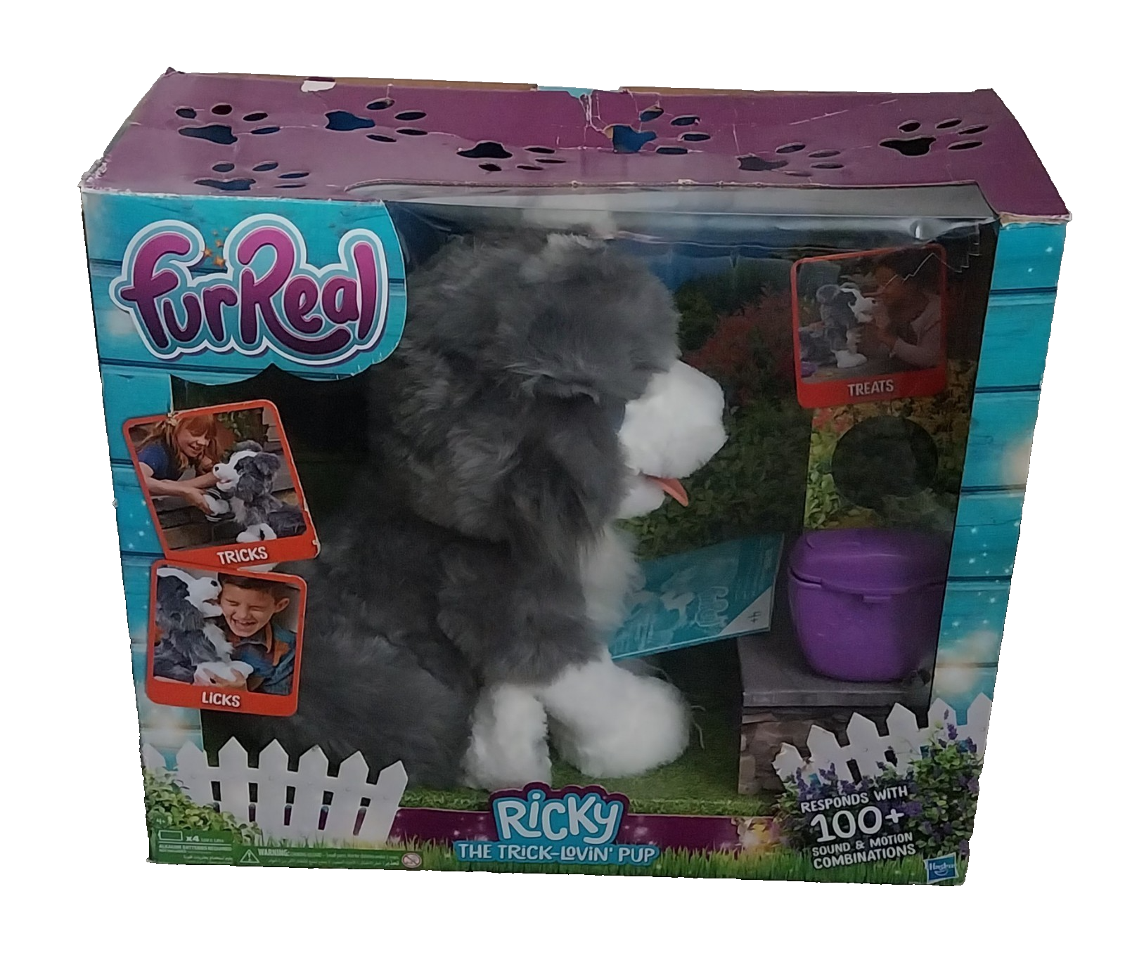 BOXED**FURREAL RICKY THE TRICK-LOVIN' HUSKY PUP PUPPY DOG INTERACTIVE PET TOY**