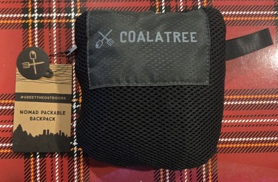 NWT Coalatree Nomad Black Packable Backpack Water Resistant Portable 22 L