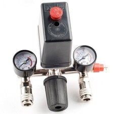 Air Compressor Pressure Control Switch with Valve Gauges Regulator UK~