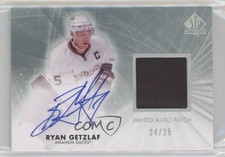 2011-12 SP Authentic Limited Auto Patch 24/25 Ryan Getzlaf #19 Patch Auto 0c3