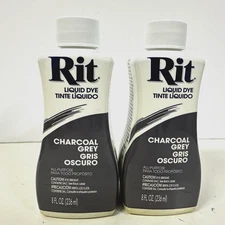 2 bottles Rit All-Purpose Liquid Dye, Charcoal Grey 8 fl oz  New