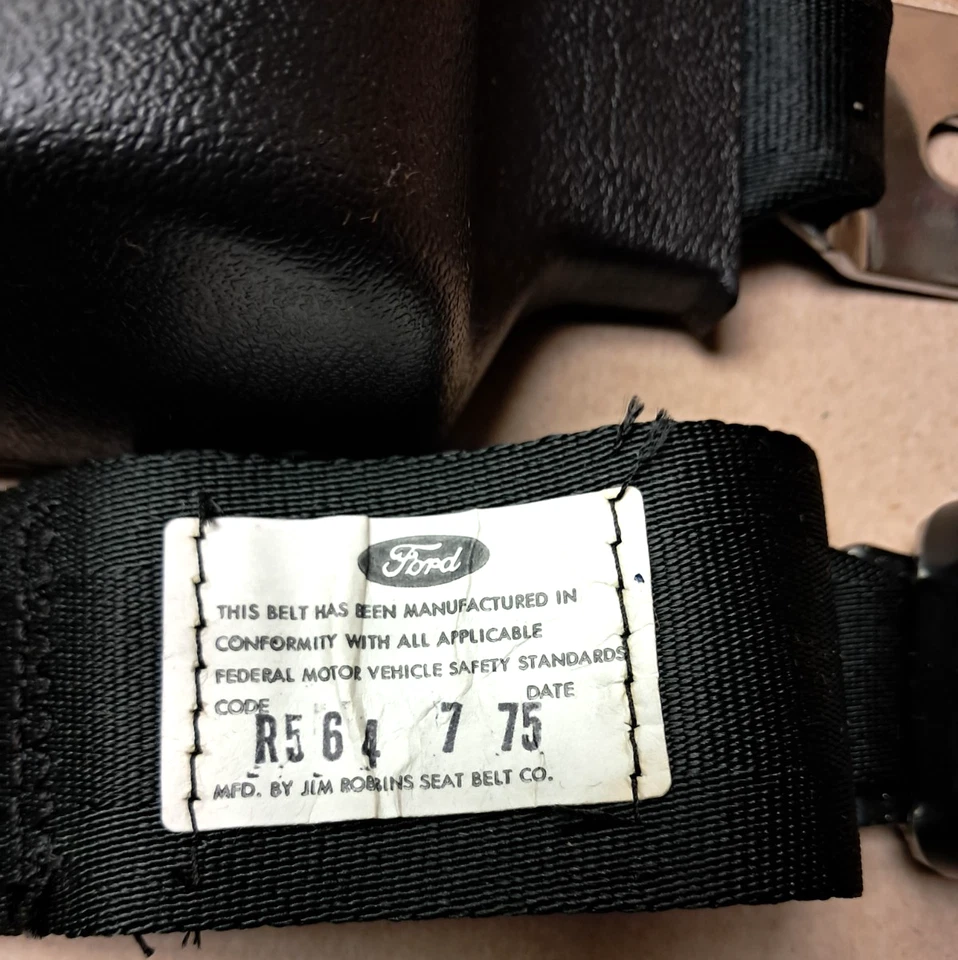 Conjuntos de cinturón de seguridad Ford Maverick Pinto Falcon Mustang 1970-77 D2DZ-62611A NOS Foto 3 de 4
