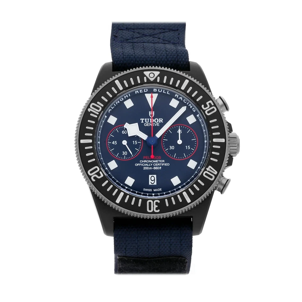 Tudor Pelagos FXD Chronograph Automatic Fabric Strap Watch 43mm 25807KN