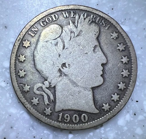 1900  Barber, Liberty Head, Morgan Half Dollar,  VG - Nice Coin!!