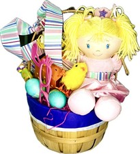 Easter Basket Girls Age 3-12 Candy Free Pre-filled Beautiful Doll Boutique New